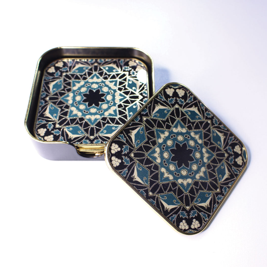 Imported Resin Coaster - Cubist Blue Main image