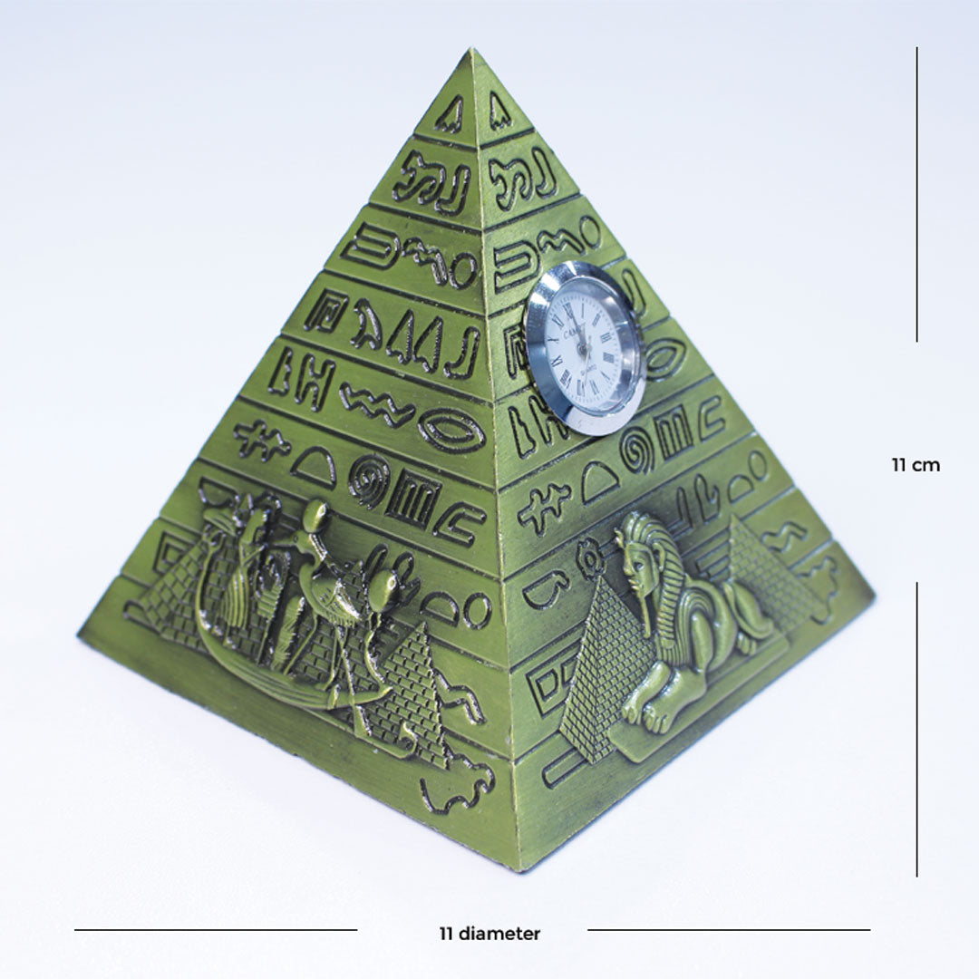 Pyramid Shape Clock Giza Pyramid with Clock - Antique