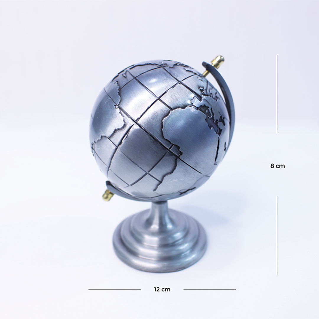 World Map Globe - Silver Main image